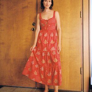 RARE Christy Dawn The Adele Dress in Crimson Bouquet Size Medium